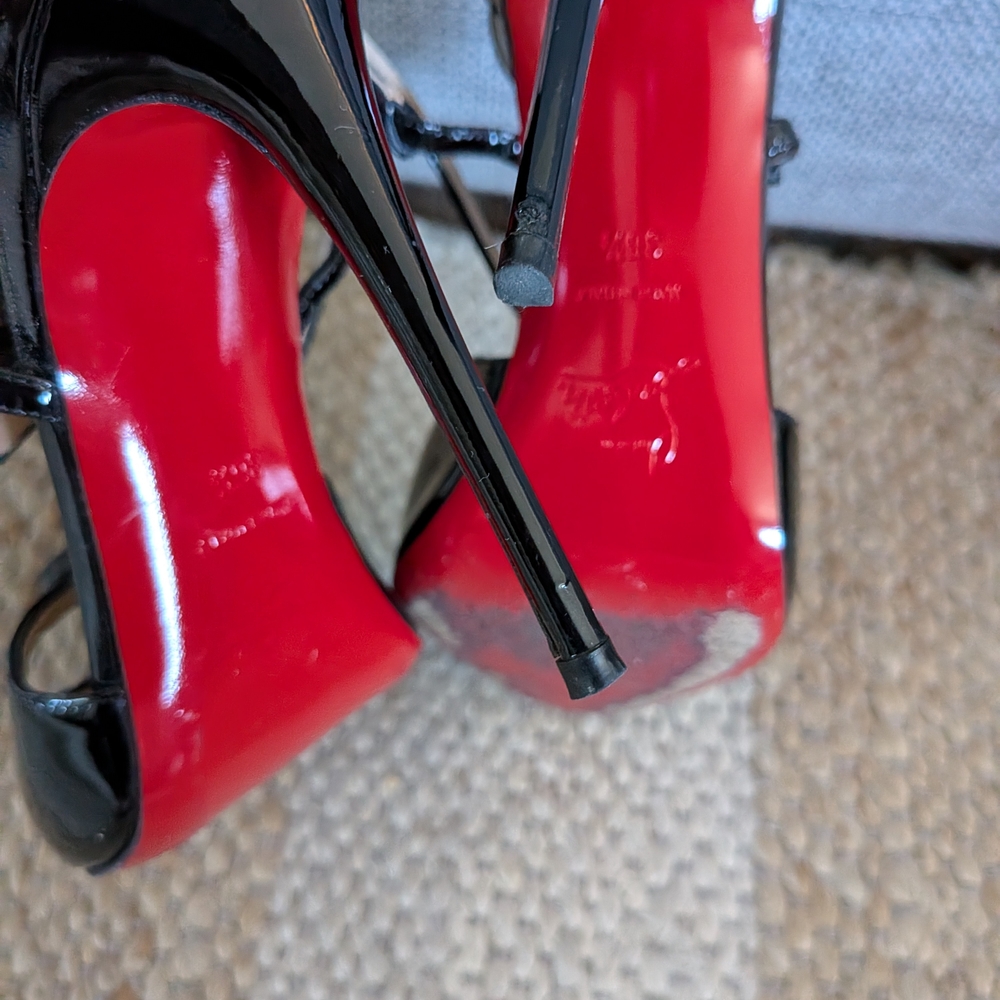 Christian Louboutin Black and Red Heels